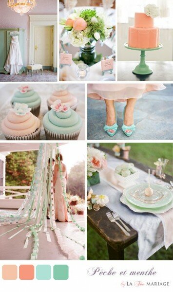 Mint and Peach